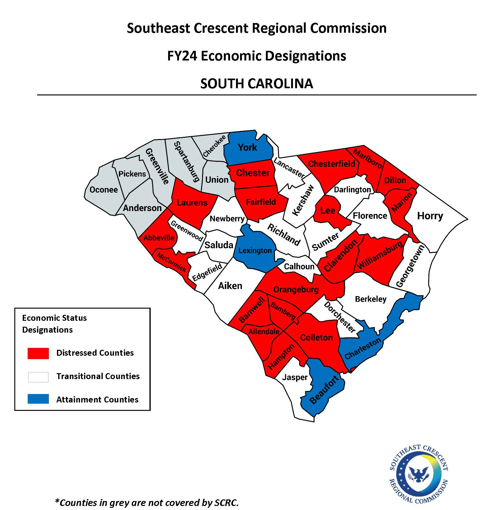 South Carolina map